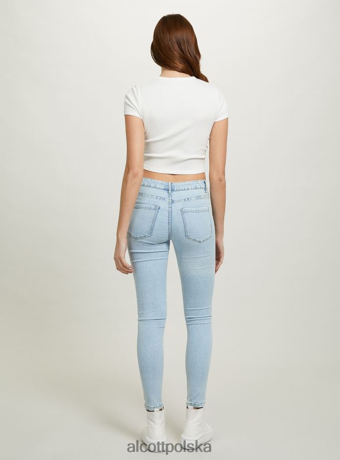 odzież Alcott krótka koszulka z nadrukiem uniwersyteckim wh2 biały kobiety 2TXFF6342