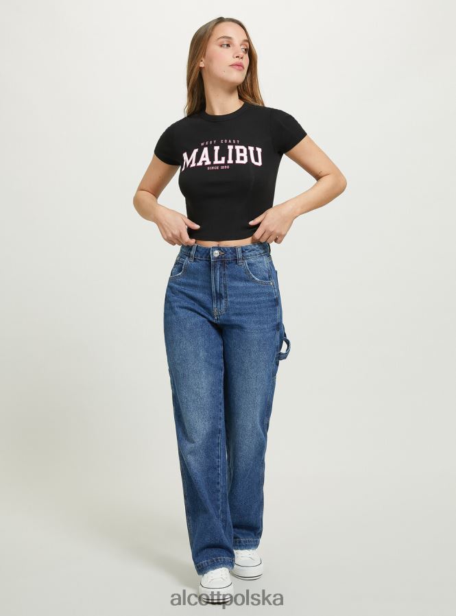 odzież Alcott krótka koszulka z nadrukiem uniwersyteckim wh2 biały kobiety 2TXFF6372