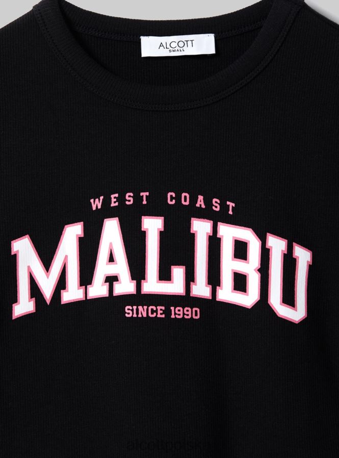 odzież Alcott krótka koszulka z nadrukiem uniwersyteckim wh2 biały kobiety 2TXFF6372