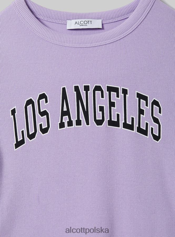 odzież Alcott krótka koszulka z nadrukiem uniwersyteckim wh2 biały kobiety 2TXFF6410