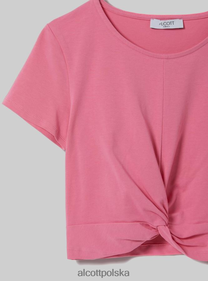 odzież Alcott krótka koszulka z węzłem wh2 biały kobiety 2TXFF6501