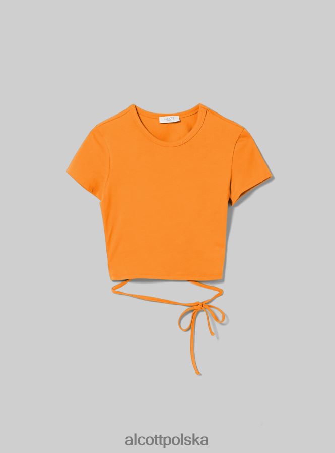 odzież Alcott krótka, sznurowana koszulka lub3 pomarańczowe światło kobiety 2TXFF6321