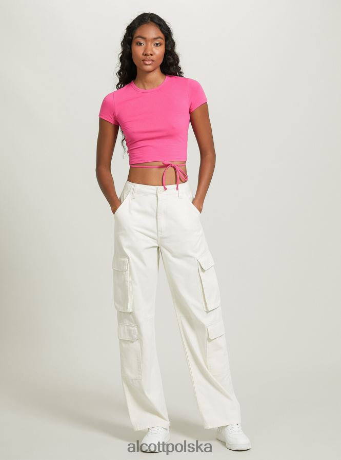 odzież Alcott krótka, sznurowana koszulka lub3 pomarańczowe światło kobiety 2TXFF6330