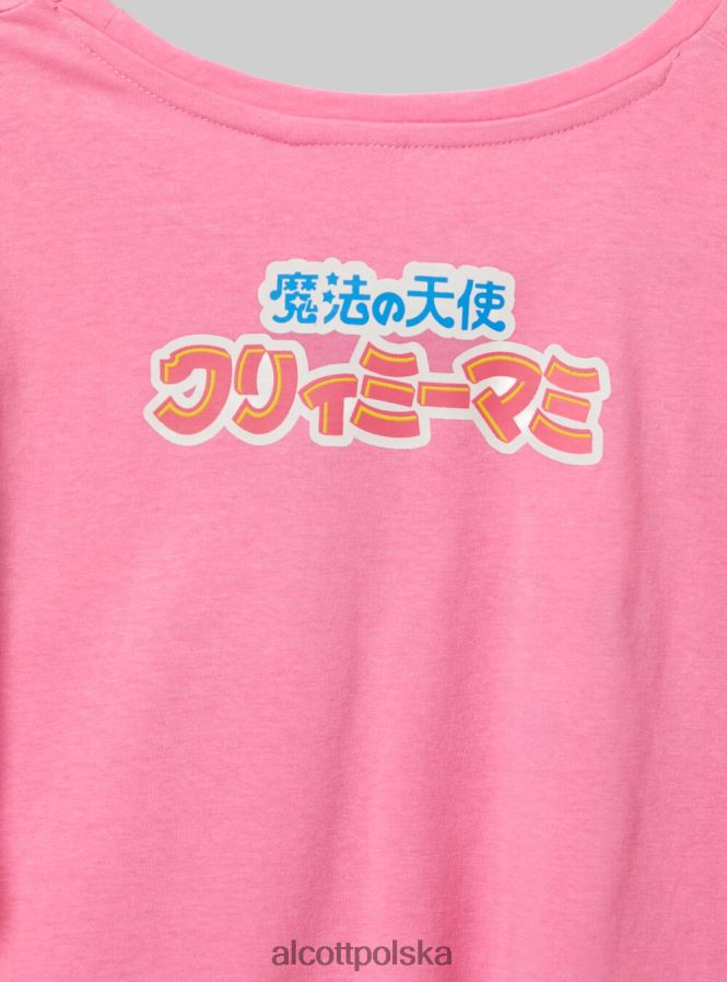 odzież Alcott kremowa, krótka koszulka pk2 różowy średni kobiety 2TXFF6378