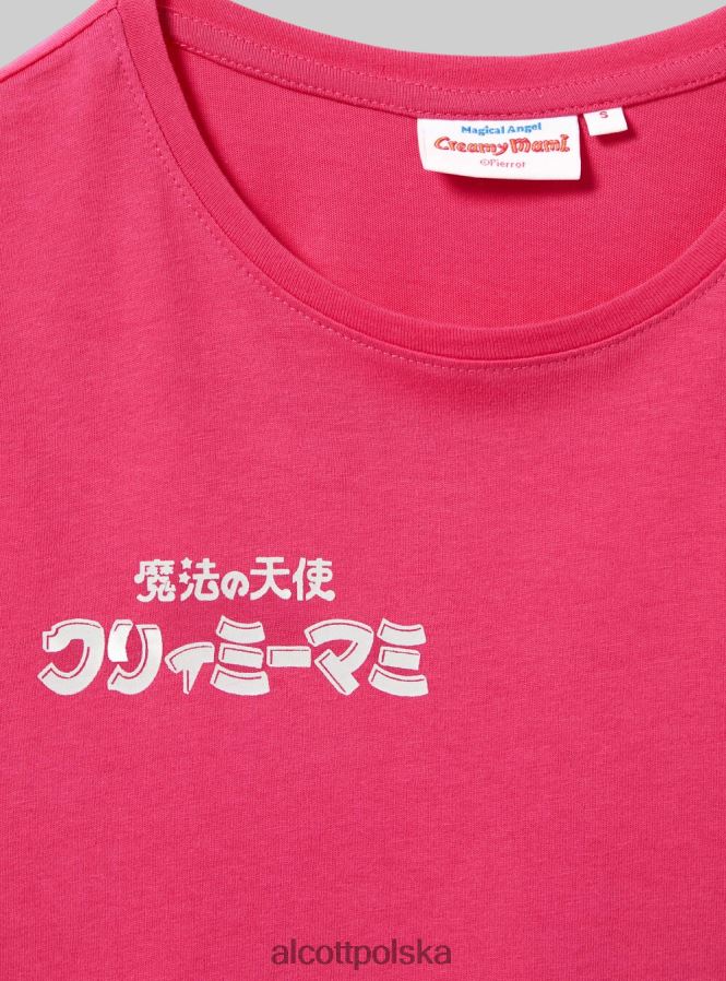 odzież Alcott kremowa, krótka koszulka średni fuxia fx2 kobiety 2TXFF6341