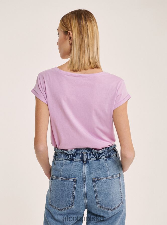 odzież Alcott podstawowa bawełniana koszulka z kieszenią na piersi biały kobiety 2TXFF6130