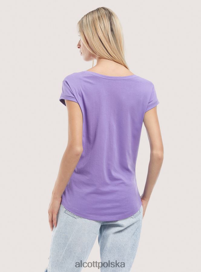 odzież Alcott podstawowa bawełniana koszulka z kieszenią na piersi biały kobiety 2TXFF6442