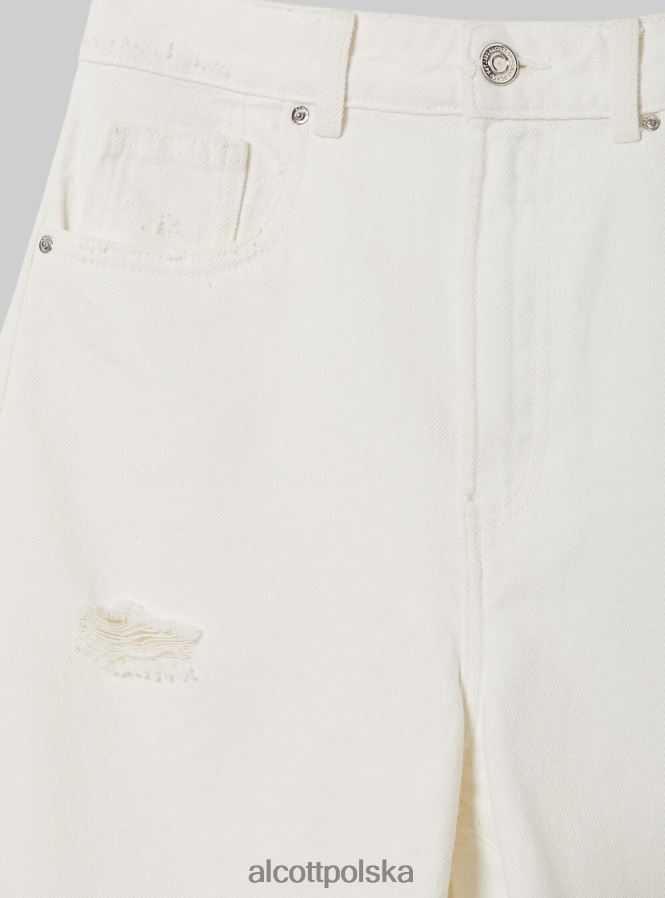 odzież Alcott Bermudy w dżinsowym longline d006 lazur kobiety 2TXFF6414