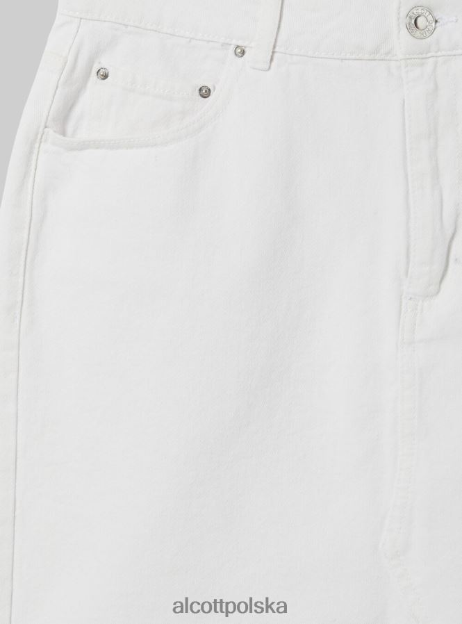 odzież Alcott Spódnica dżinsowa o surowym kroju biały kobiety 2TXFF6434