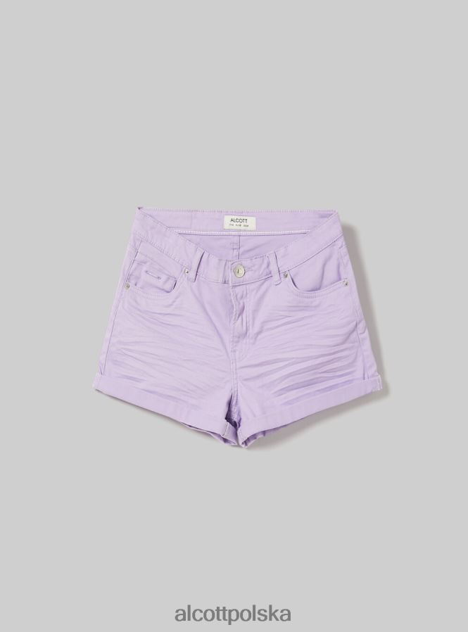 odzież Alcott Szorty z elastycznego diagonalu z podwinięciami bk1 czarny kobiety 2TXFF6364