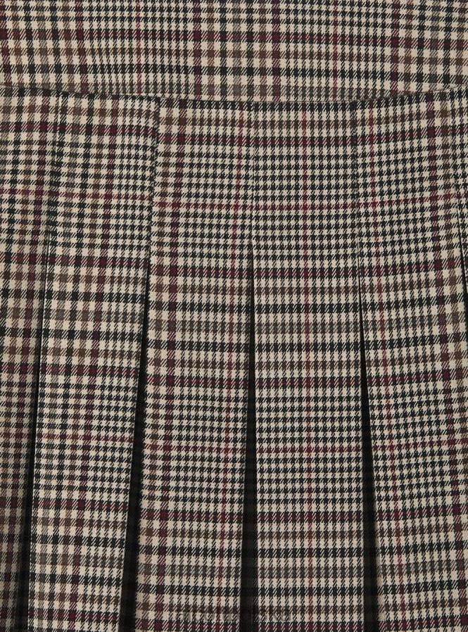 odzież Alcott Zrobię mini quadri con pieghe br2 brązowy średni kobiety 2TXFF6152