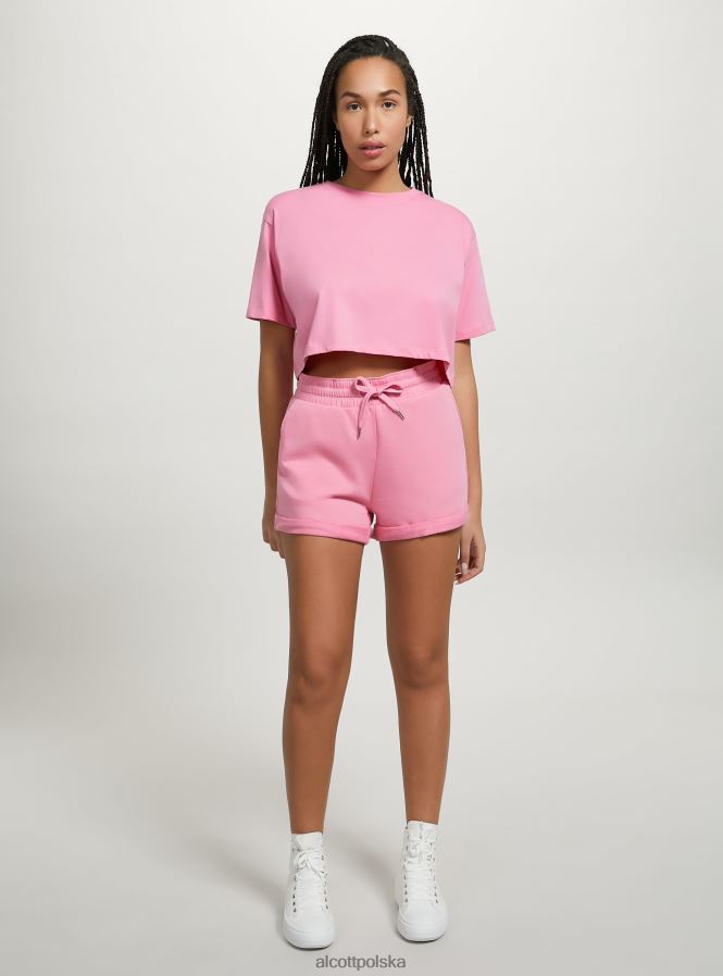 odzież Alcott bawełniane spodenki z podwijaniem i sznurkiem bk1 czarny kobiety 2TXFF6137