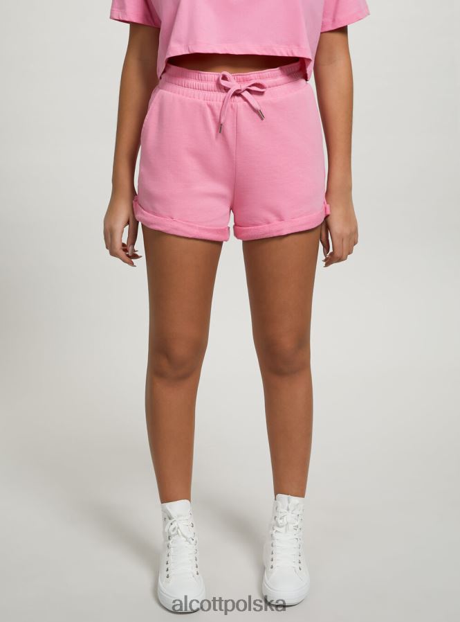 odzież Alcott bawełniane spodenki z podwijaniem i sznurkiem bk1 czarny kobiety 2TXFF6137