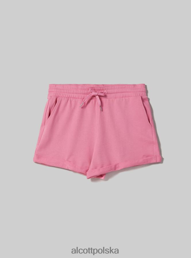 odzież Alcott bawełniane spodenki z podwijaniem i sznurkiem bk1 czarny kobiety 2TXFF6137