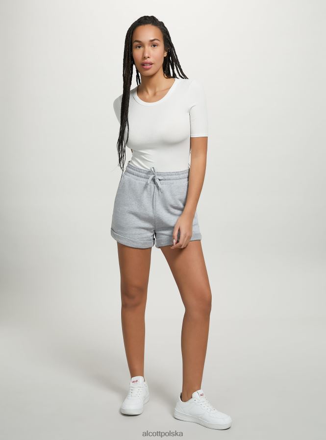 odzież Alcott bawełniane spodenki z podwijaniem i sznurkiem bk1 czarny kobiety 2TXFF6443