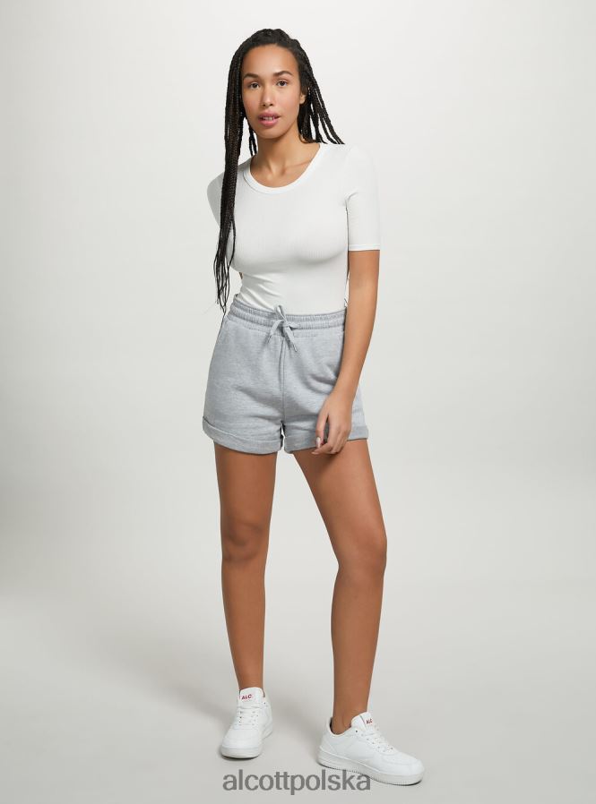 odzież Alcott bawełniane spodenki z podwijaniem i sznurkiem bk1 czarny kobiety 2TXFF6443