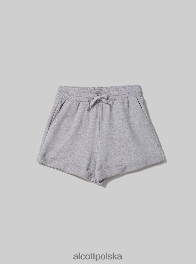 odzież Alcott bawełniane spodenki z podwijaniem i sznurkiem bk1 czarny kobiety 2TXFF6443