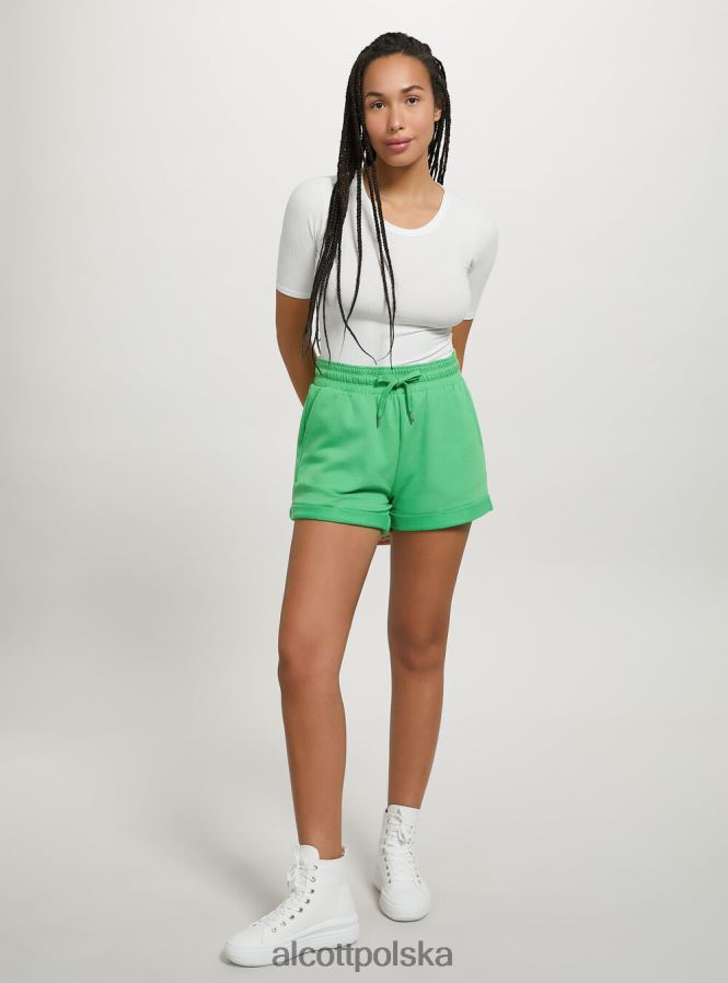 odzież Alcott bawełniane spodenki z podwijaniem i sznurkiem bk1 czarny kobiety 2TXFF6445