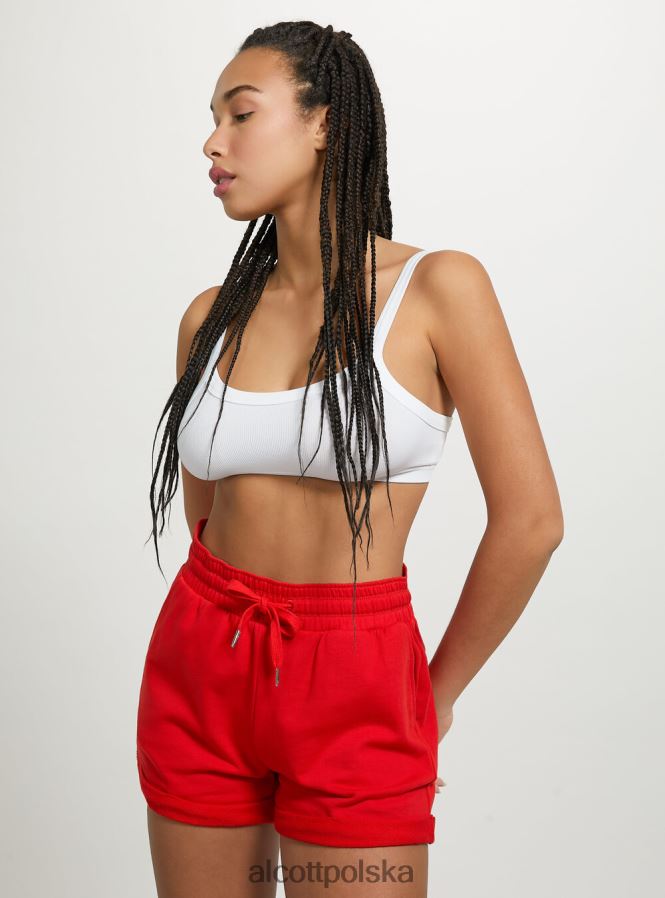 odzież Alcott bawełniane spodenki z podwijaniem i sznurkiem bk1 czarny kobiety 2TXFF6491