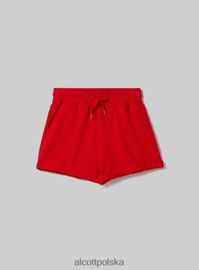 odzież Alcott bawełniane spodenki z podwijaniem i sznurkiem bk1 czarny kobiety 2TXFF6491