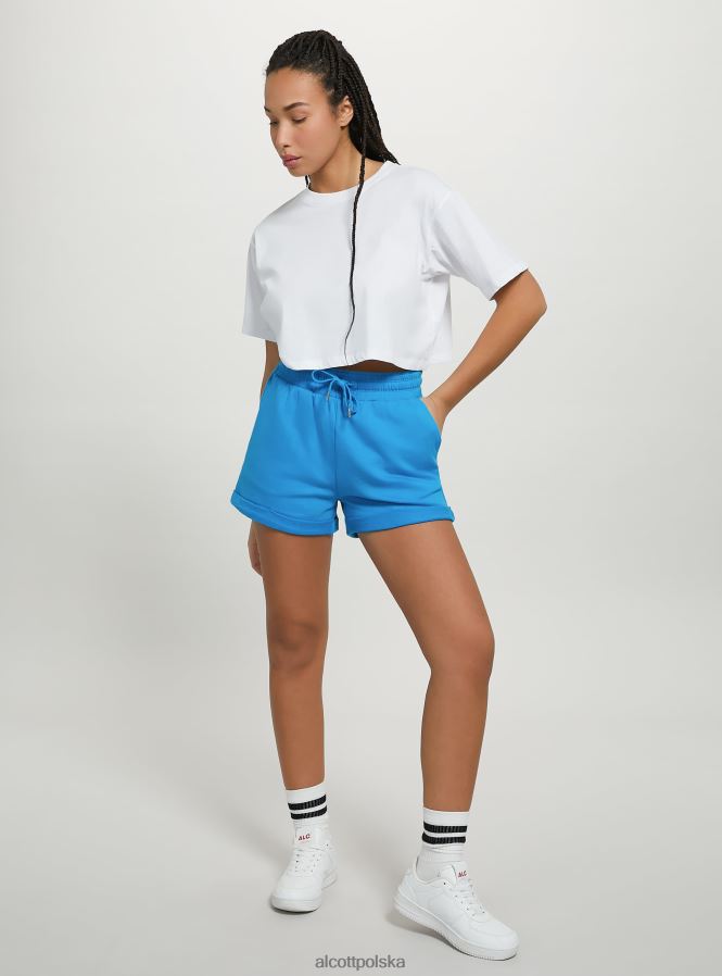 odzież Alcott bawełniane spodenki z podwijaniem i sznurkiem bk1 czarny kobiety 2TXFF6492