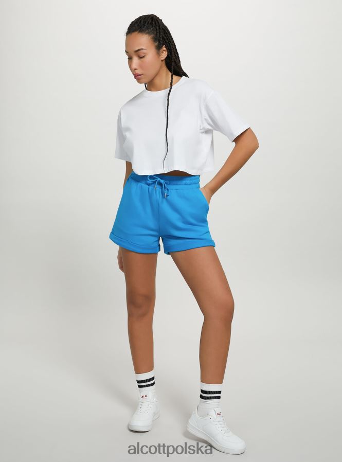 odzież Alcott bawełniane spodenki z podwijaniem i sznurkiem bk1 czarny kobiety 2TXFF6492