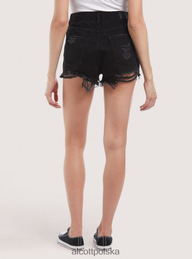 odzież Alcott dżinsowe szorty z przetarciami d003 średni niebieski kobiety 2TXFF6156