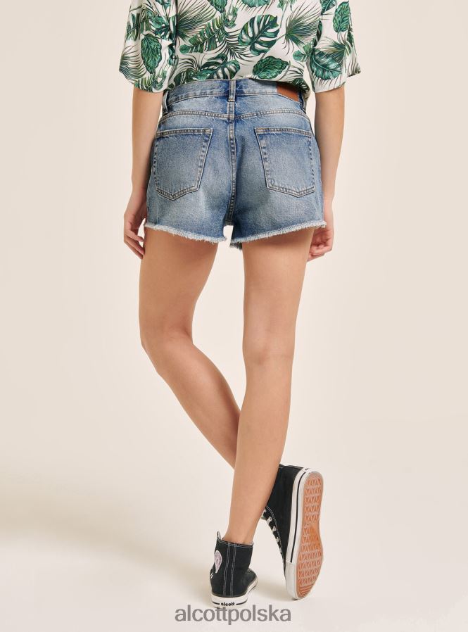 odzież Alcott dżinsowe szorty z przetarciami d003 średni niebieski kobiety 2TXFF6459
