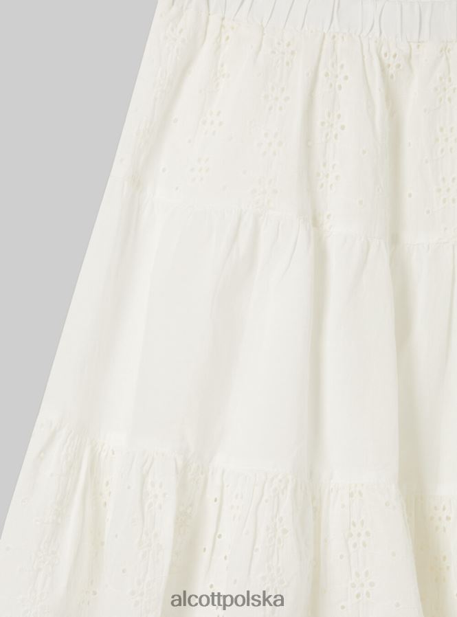 odzież Alcott koronkowa spódnica Sangallo wh2 biały kobiety 2TXFF6303