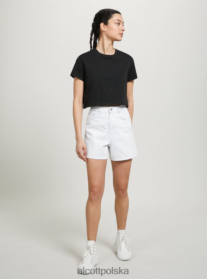 odzież Alcott krótka mama z wysokim stanem d099 biały kobiety 2TXFF6503