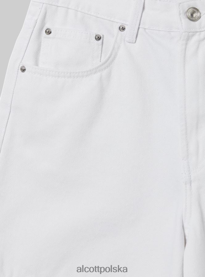 odzież Alcott krótka mama z wysokim stanem d099 biały kobiety 2TXFF6503