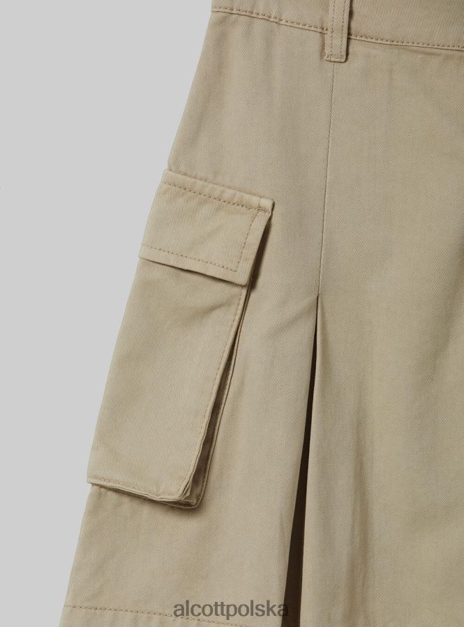 odzież Alcott plisowana spódnica cargo br3 brązowe światło kobiety 2TXFF6349