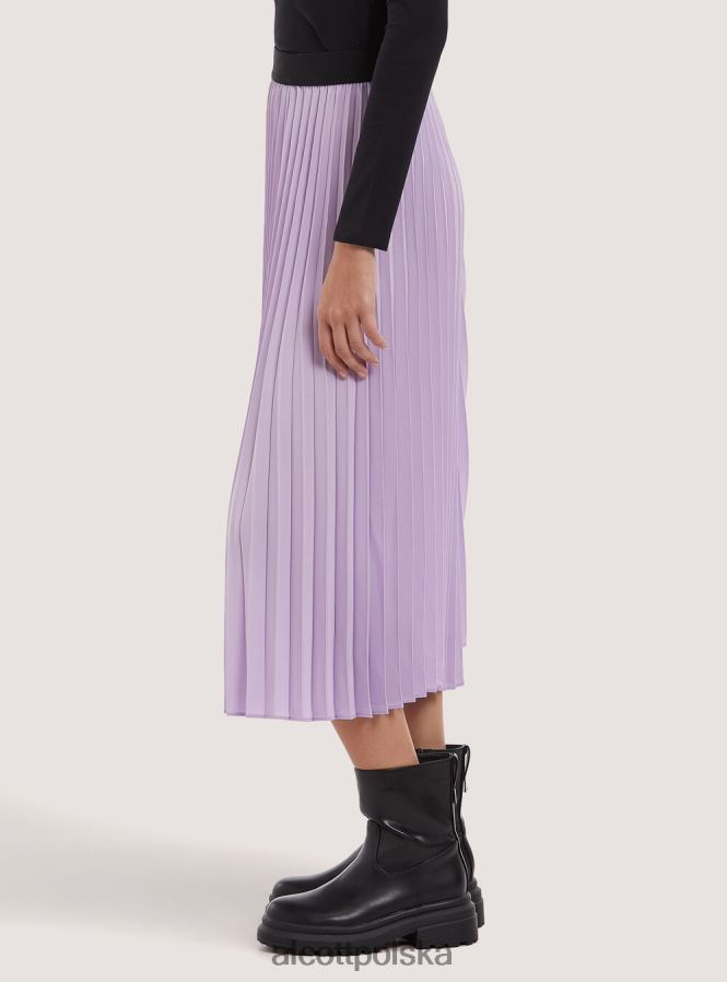 odzież Alcott plisowana spódnica midi bk1 czarny kobiety 2TXFF6120