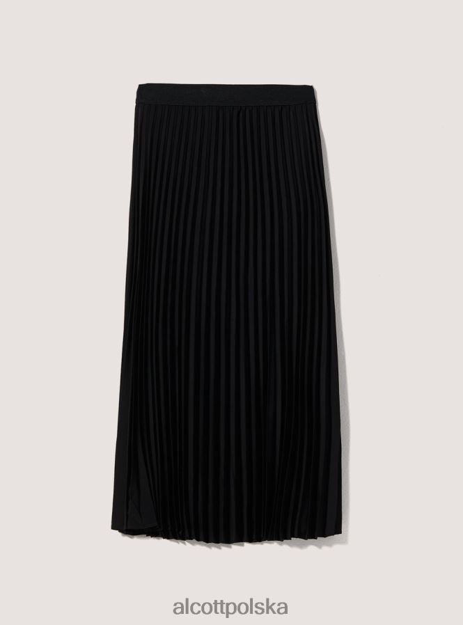 odzież Alcott plisowana spódnica midi bk1 czarny kobiety 2TXFF6205