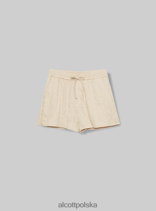 odzież Alcott szorty w kolorze misto lino basico cr3 krem ​​jasny kobiety 2TXFF6124