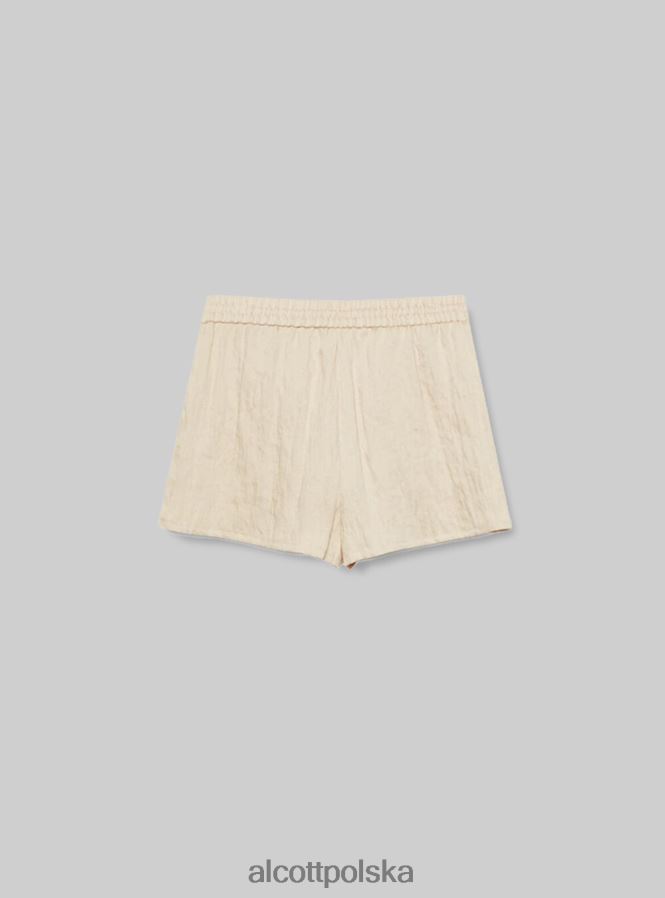 odzież Alcott szorty w kolorze misto lino basico cr3 krem ​​jasny kobiety 2TXFF6124