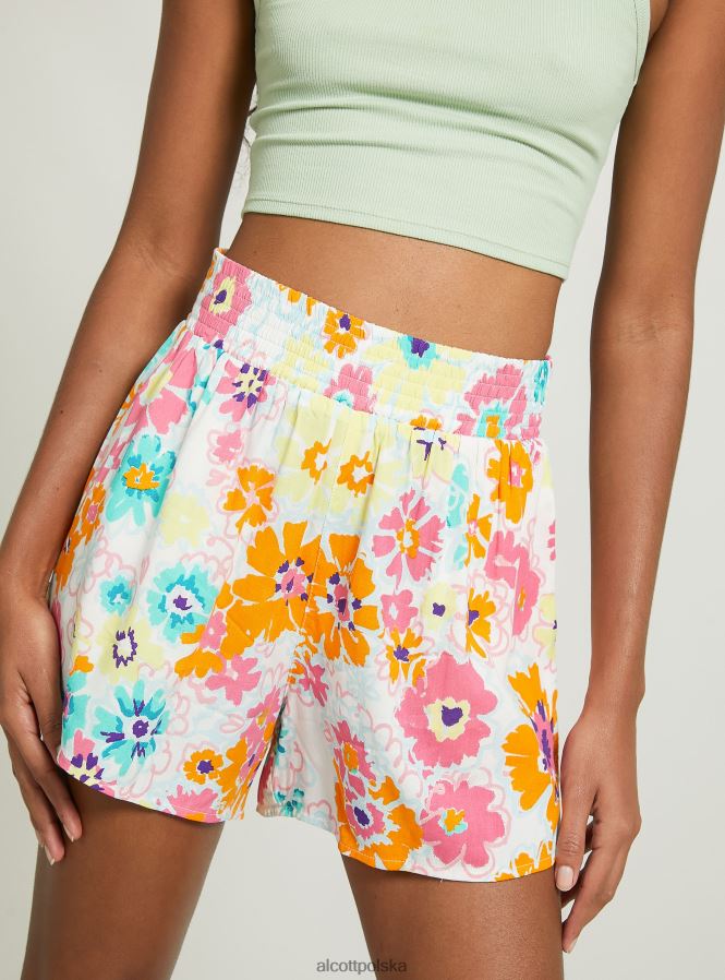 odzież Alcott szorty z kwiatowym nadrukiem bk1 czarny kobiety 2TXFF63