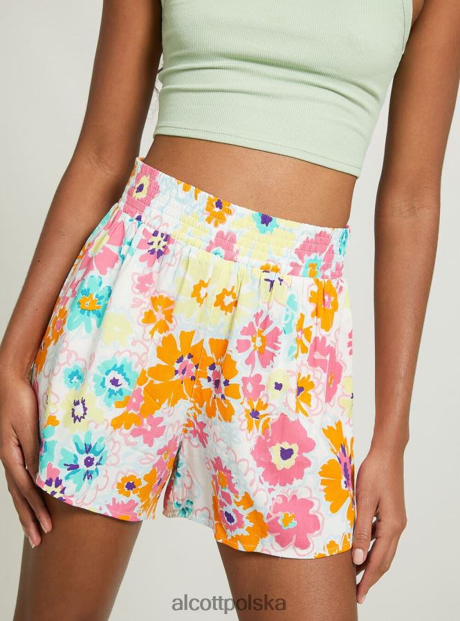 odzież Alcott szorty z kwiatowym nadrukiem bk1 czarny kobiety 2TXFF63