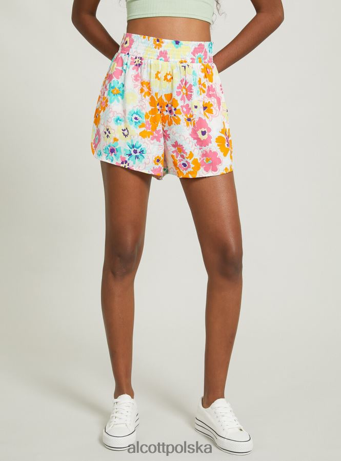 odzież Alcott szorty z kwiatowym nadrukiem bk1 czarny kobiety 2TXFF63