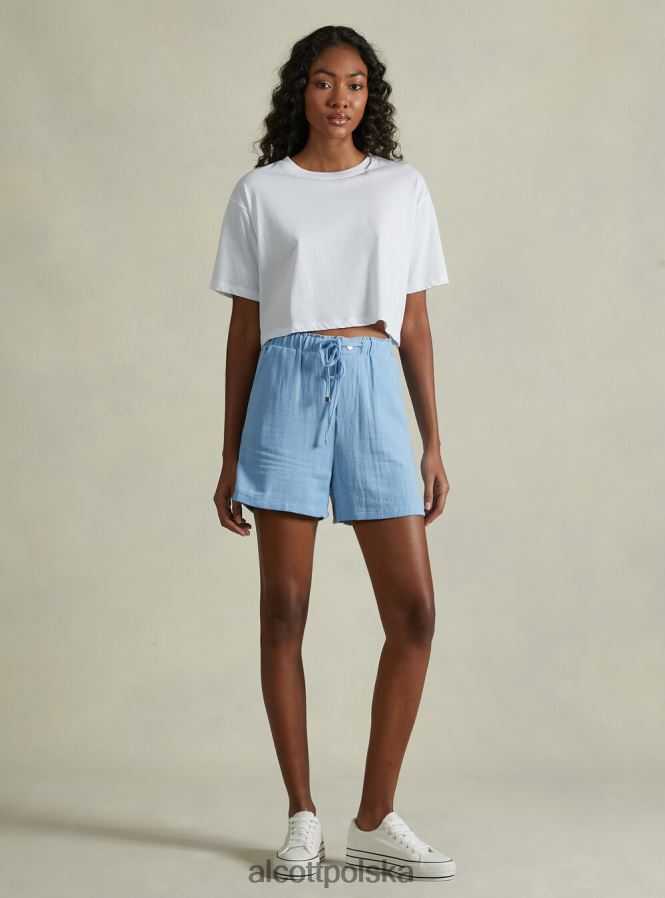 odzież Alcott szorty z mieszanki lnu bg3 beżowy jasny kobiety 2TXFF622