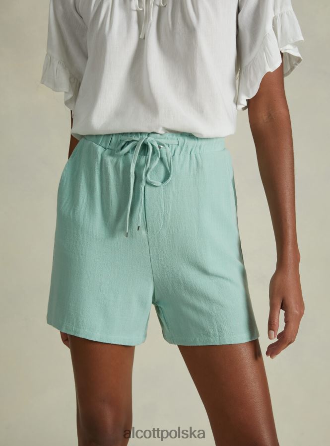 odzież Alcott szorty z mieszanki lnu bg3 beżowy jasny kobiety 2TXFF626