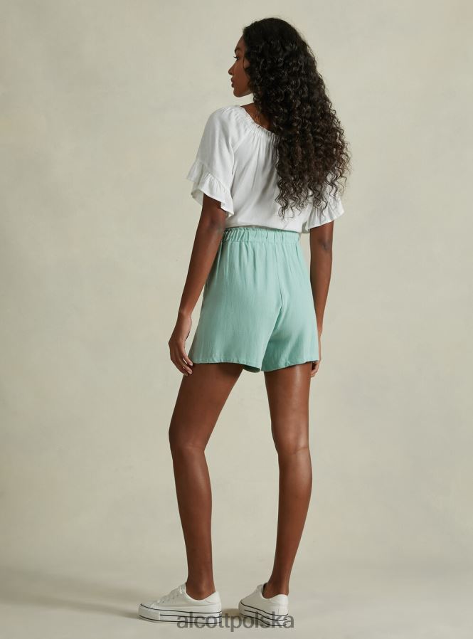odzież Alcott szorty z mieszanki lnu bg3 beżowy jasny kobiety 2TXFF626