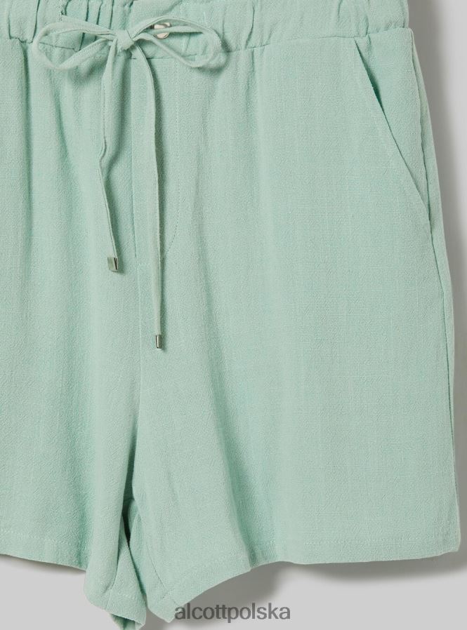 odzież Alcott szorty z mieszanki lnu bg3 beżowy jasny kobiety 2TXFF626
