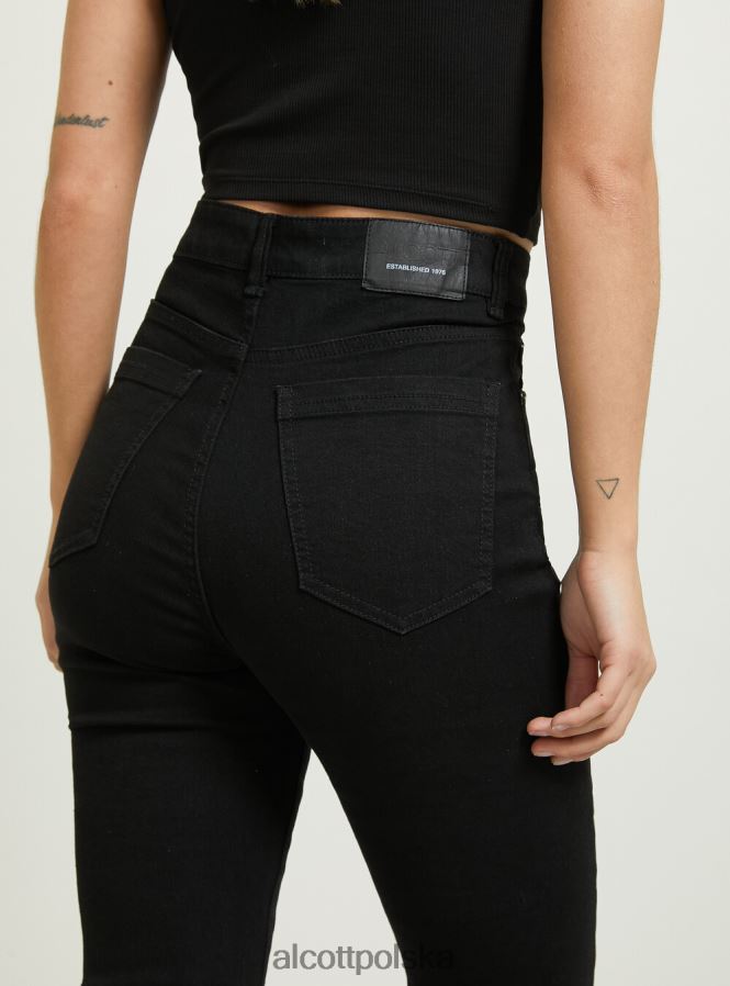 odzież Alcott Rozkloszowane spodnie z elastycznego diagonalu wh1 ecru kobiety 2TXFF6290