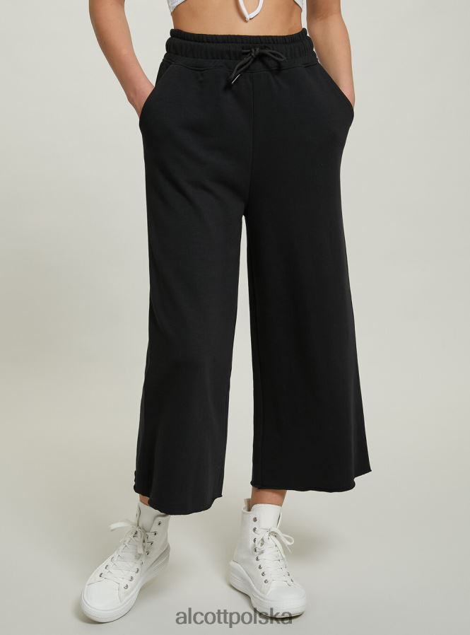 odzież Alcott krótkie, polarowe legginsy z elastyczną talią bk1 czarny kobiety 2TXFF6206