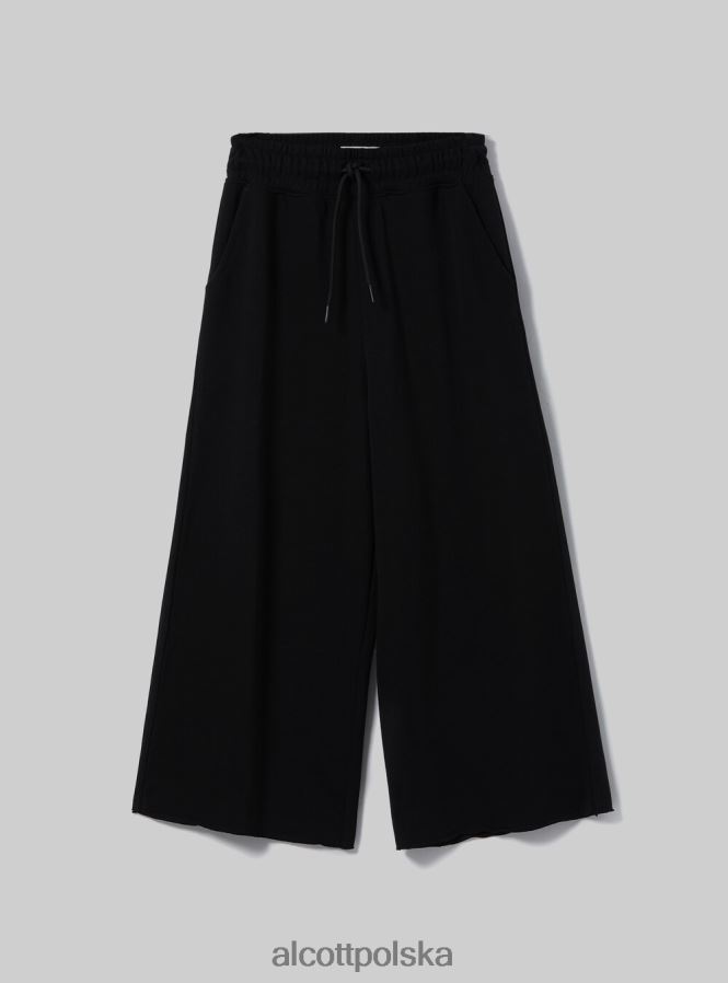 odzież Alcott krótkie, polarowe legginsy z elastyczną talią bk1 czarny kobiety 2TXFF6206