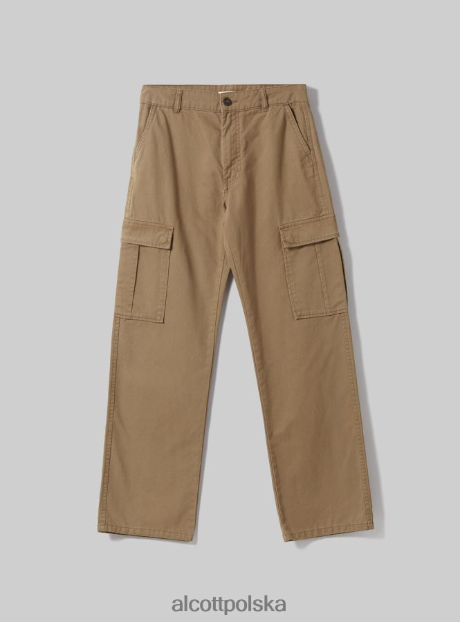 odzież Alcott pantalone cargo o diagonalnym splocie bk1 czarny kobiety 2TXFF693