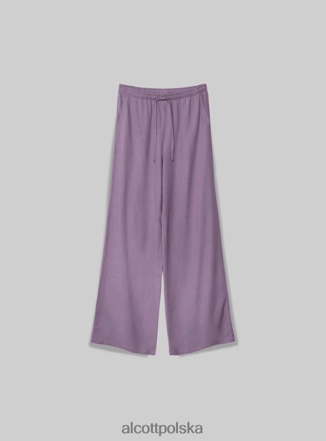 odzież Alcott pantaloni palazzo con coulisse bk1 czarny kobiety 2TXFF6280