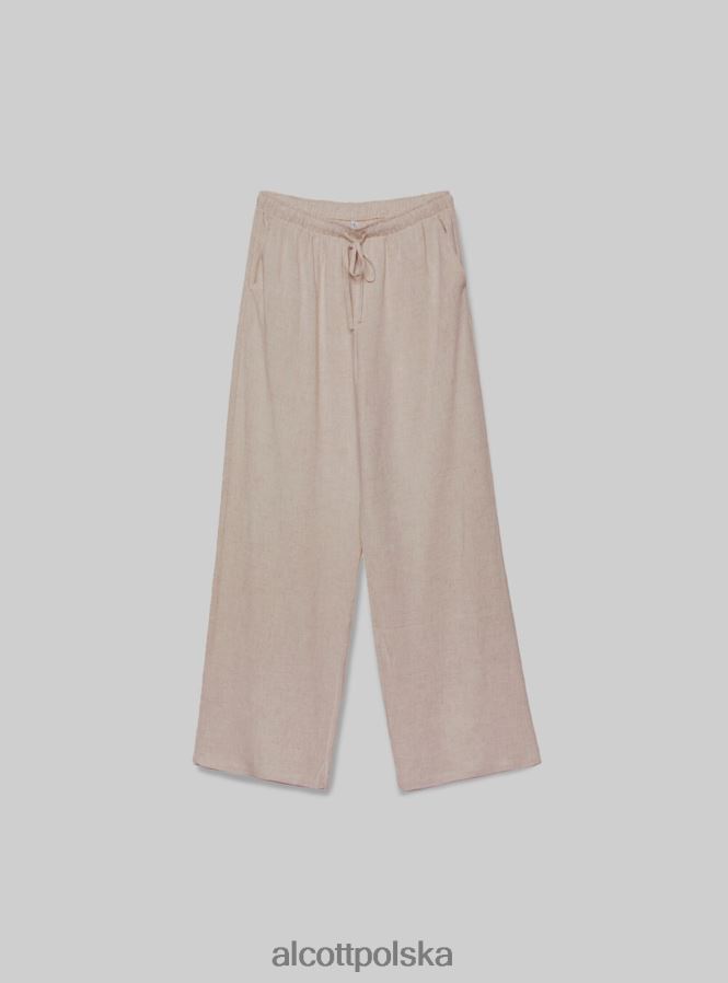 odzież Alcott pantaloni palazzo con coulisse bk1 czarny kobiety 2TXFF6348