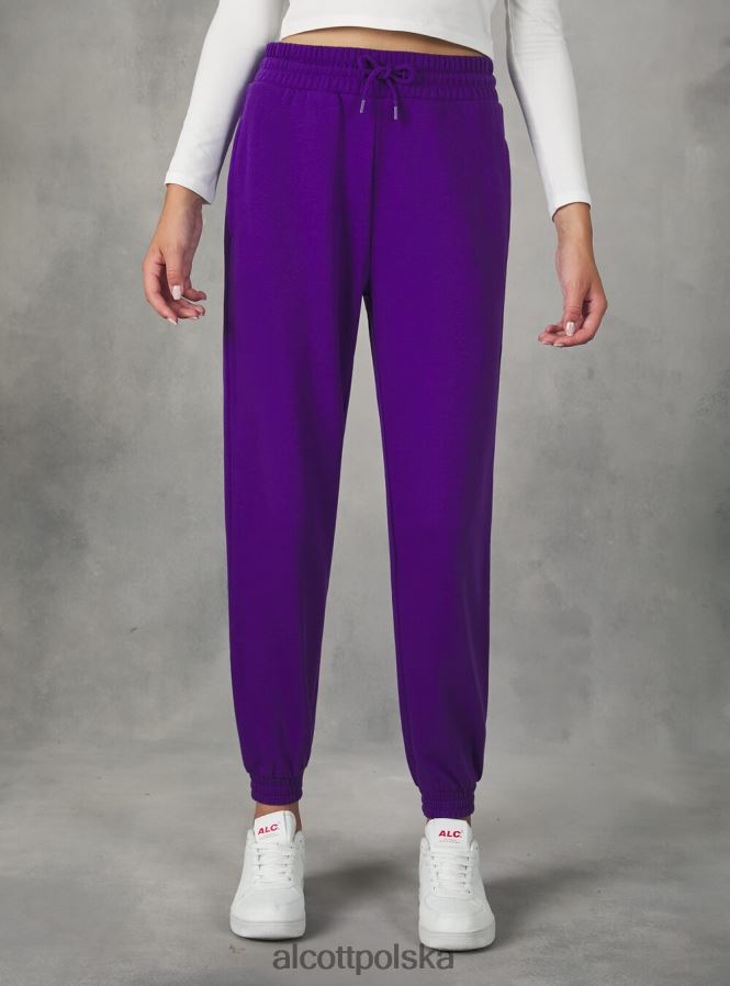 odzież Alcott pluszowe spodnie typu jogger bk1 czarny kobiety 2TXFF6216